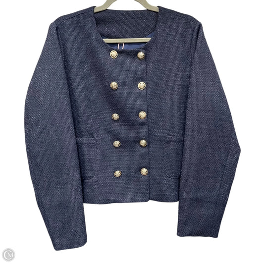 Blazer By Clothes Mentor In Navy, Size: L