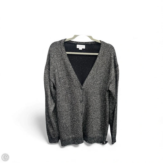 Cardigan By Velvet By Graham & Spencer In Black & Gold, Size: L
