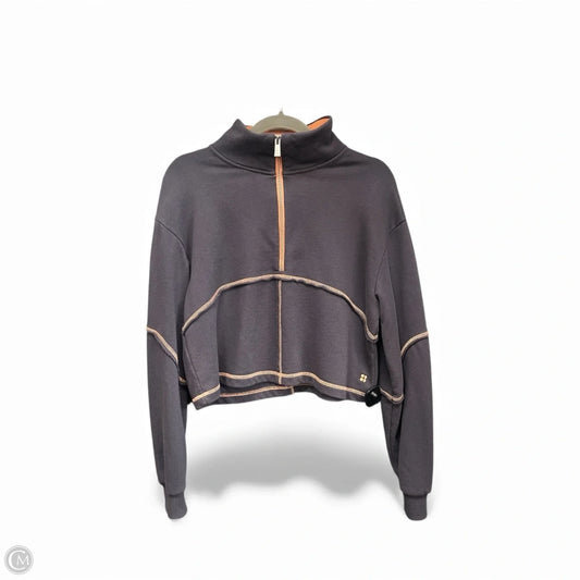 Athletic Sweatshirt Collar By Sweaty Betty In Grey & Orange, Size: 6