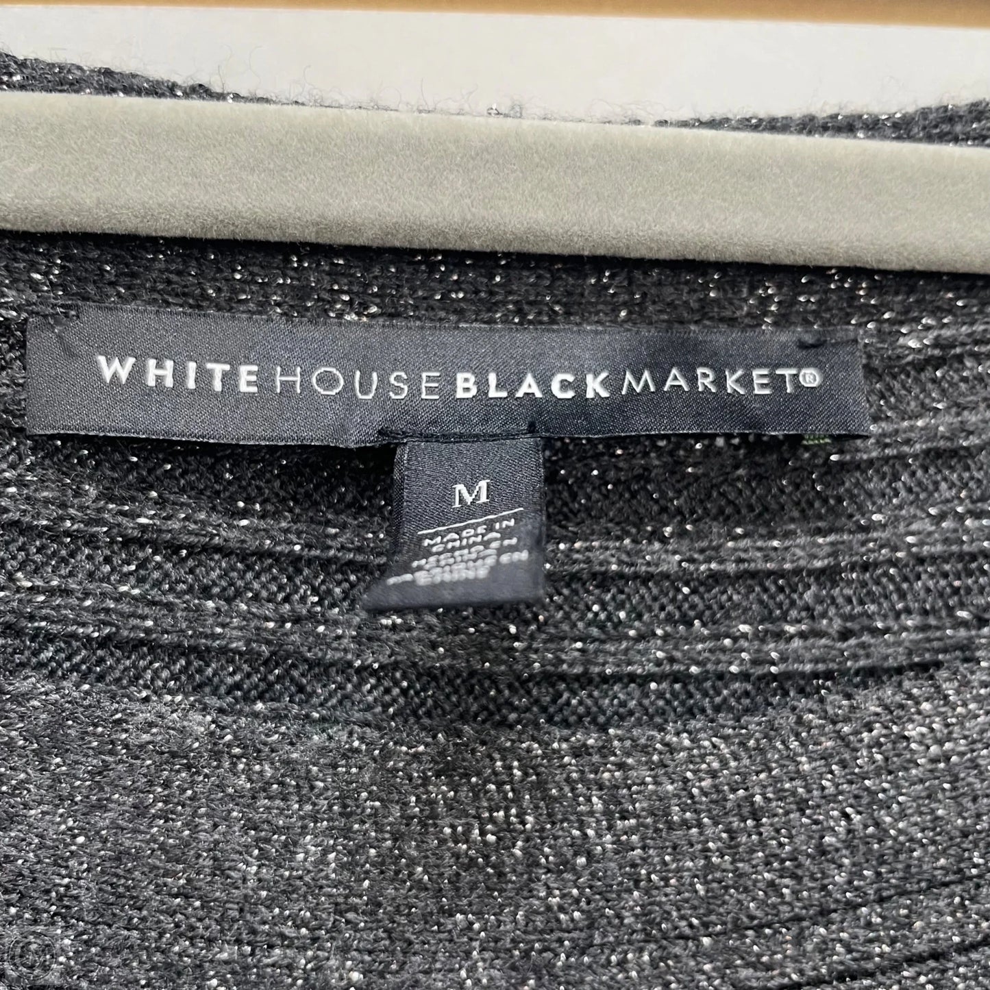 Sweater By White House Black Market In Grey & Silver, Size: M