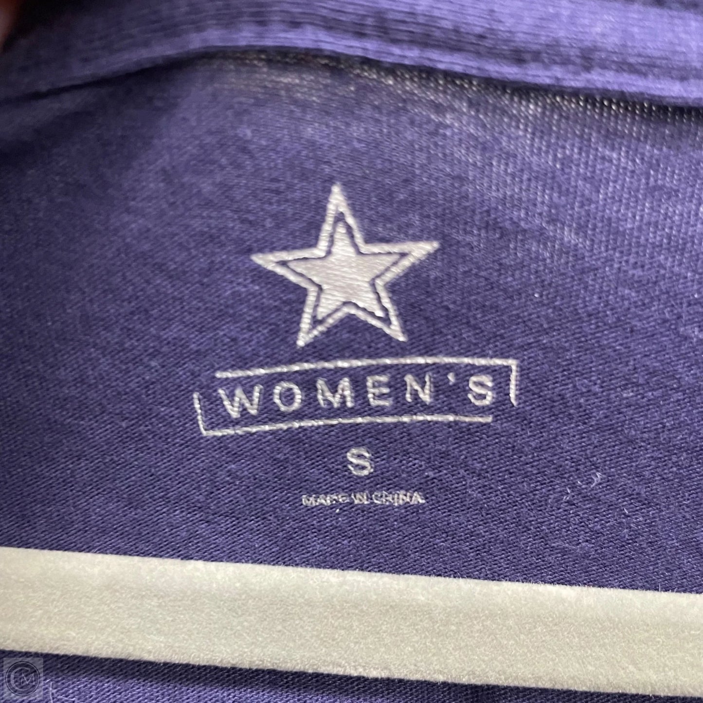 Top Short Sleeve By Nfl In Blue & Silver, Size: S