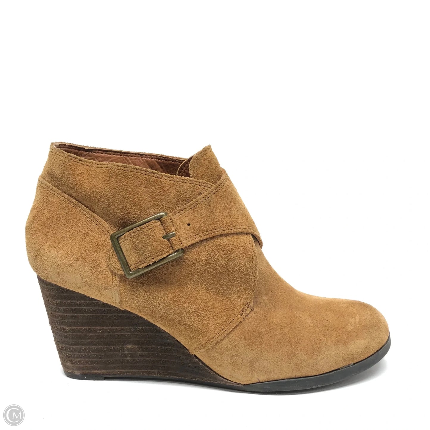 Boots Ankle Heels By Lucky Brand In Brown, Size: 8.5
