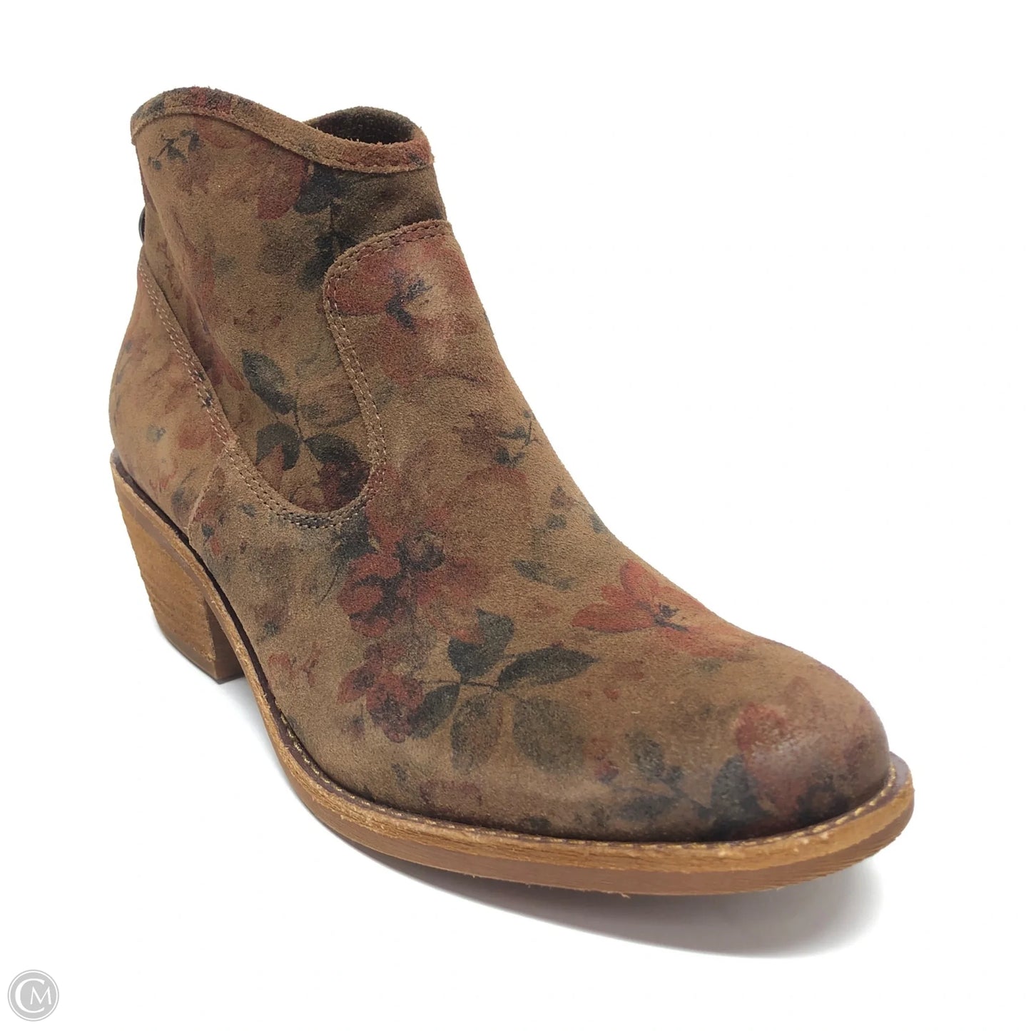 Boots Ankle Heels By Sofft In Brown, Size: 7