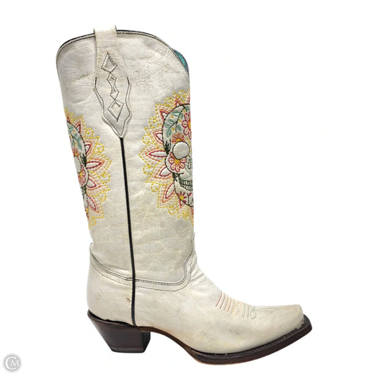 Boots Western By Corral In Cream, Size: 6.5