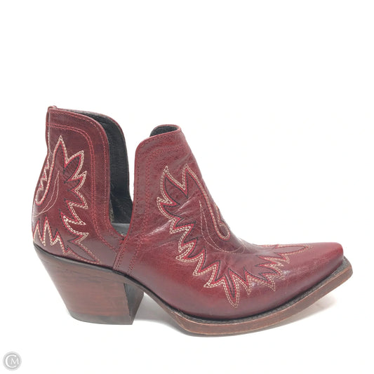 Boots Ankle Heels By Ariat In Red, Size: 6.5