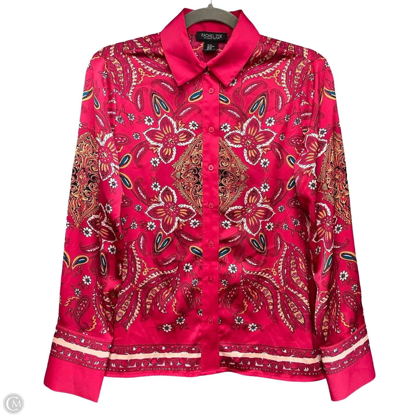 Blouse Long Sleeve By Rachel Zoe In Pink, Size: Xs