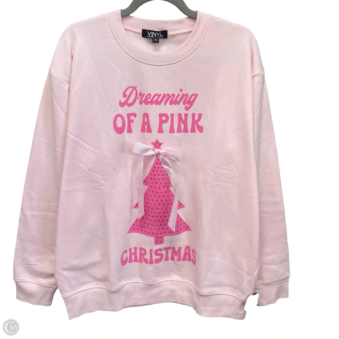 Sweatshirt Crewneck By Clothes Mentor In Pink, Size: L