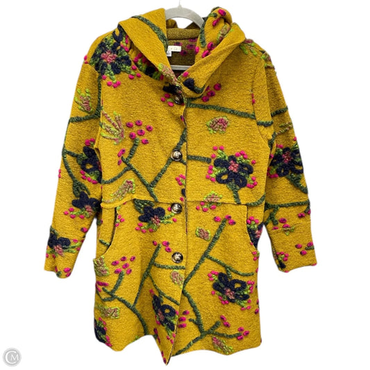 Coat Wool By Cmc In Blue & Yellow, Size: S