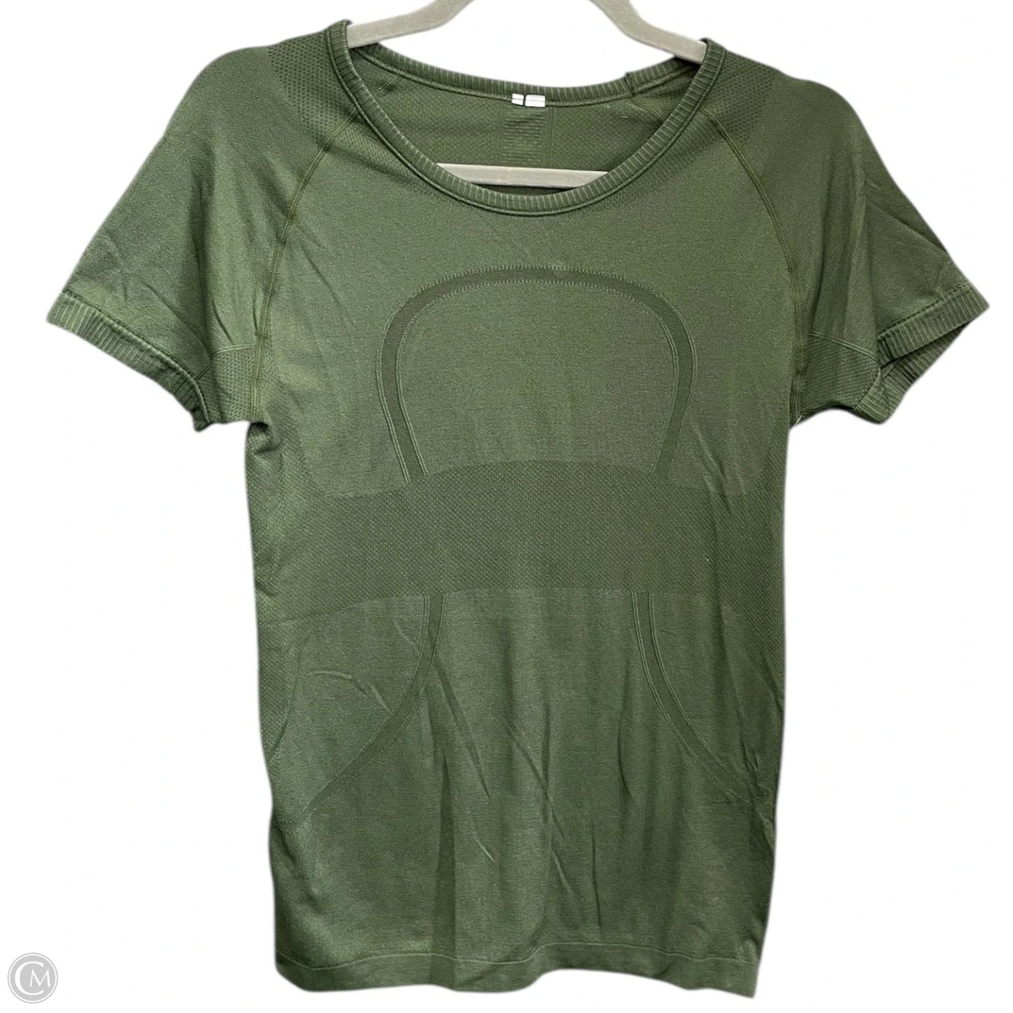 Athletic Top Short Sleeve By Lululemon In Green, Size: 6