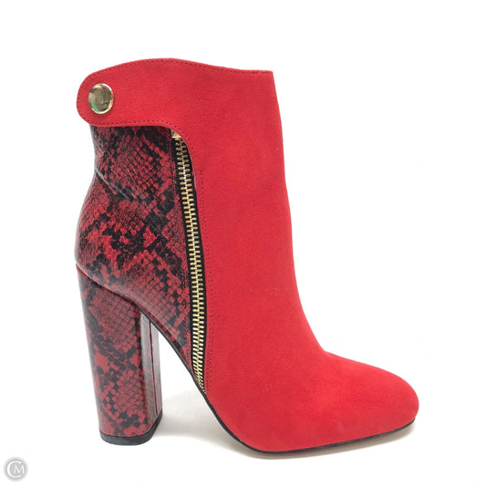 Boots Ankle Heels By Shoedazzle In Red, Size: 6