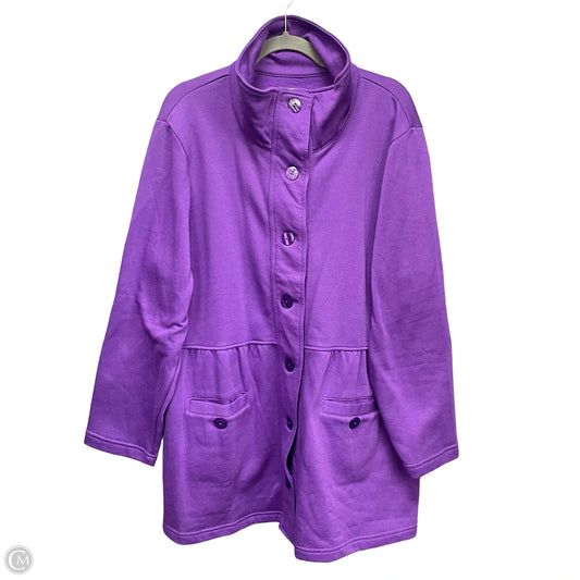 Coat Peacoat By Blair In Purple, Size: Xl