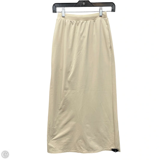 Skirt Midi By Uniqlo In Tan, Size: Xxs