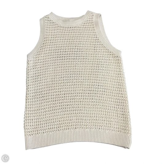 Top Sleeveless By A New Day In Cream, Size: Xs
