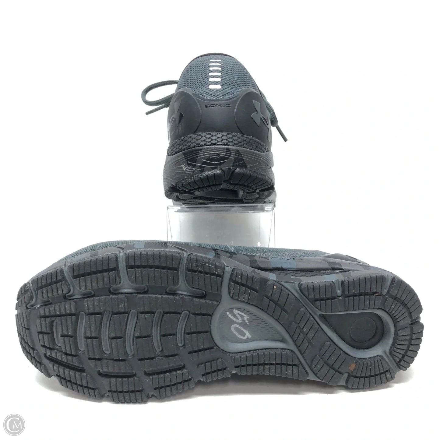 Shoes Athletic By Under Armour In Black & Grey, Size: 7.5