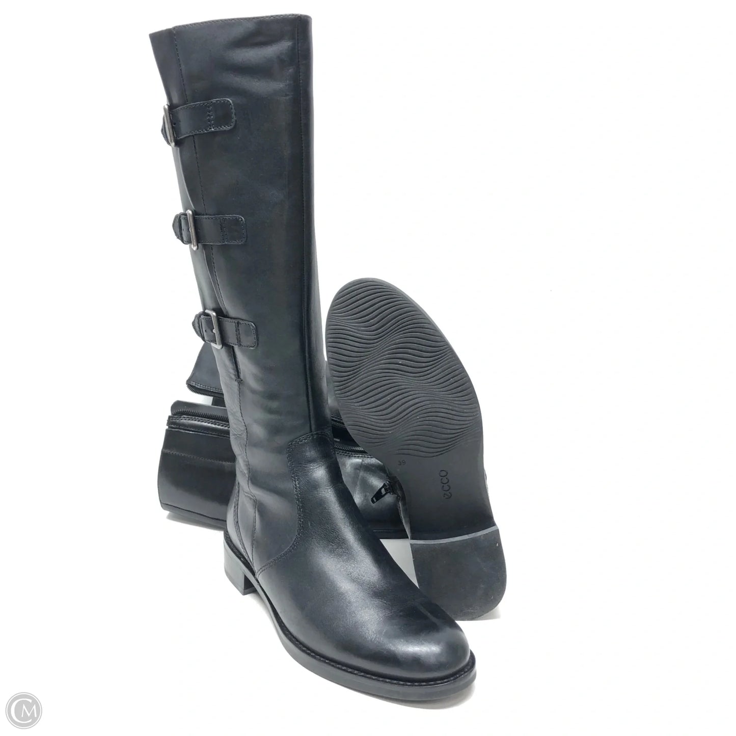 Boots Knee Heels By Ecco In Black, Size: 8.5