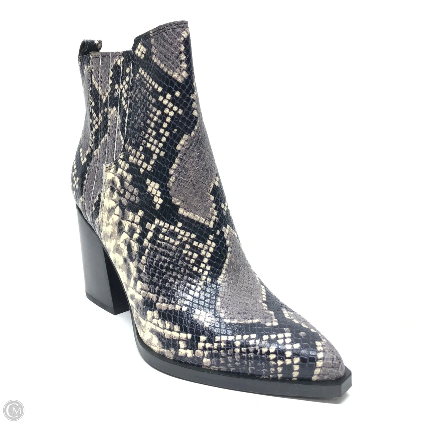Boots Ankle Heels By Marc Fisher In Snakeskin Print, Size: 7.5
