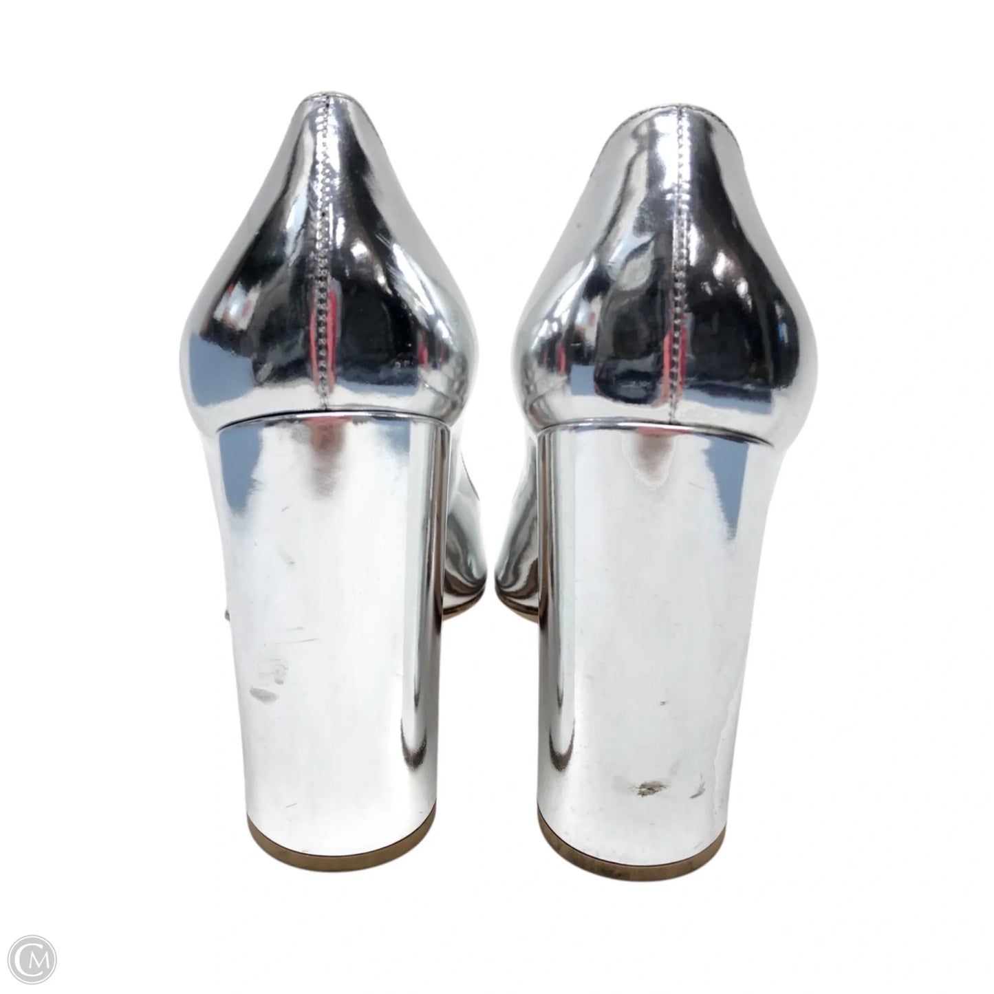 Shoes Luxury Designer By Prada In Silver, Size: 8