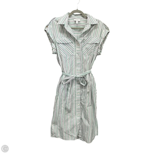 Dress Casual Midi By Nordstrom In Green & White, Size: Xs