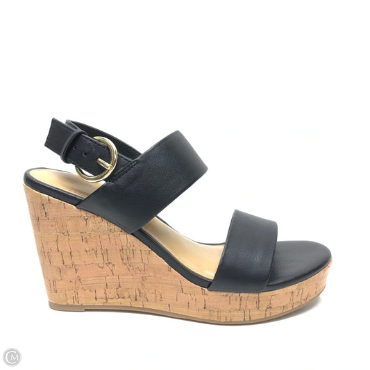 Sandals Heels Wedge By Lc Lauren Conrad In Black, Size: 5.5
