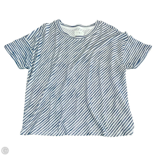 Top Short Sleeve By Lou And Grey In Blue & White, Size: M