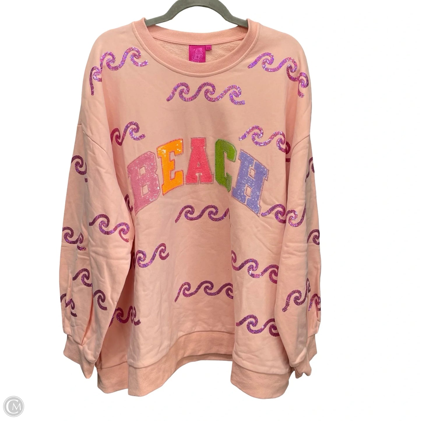 Sweatshirt Crewneck By Cmb In Peach, Size: Xxl