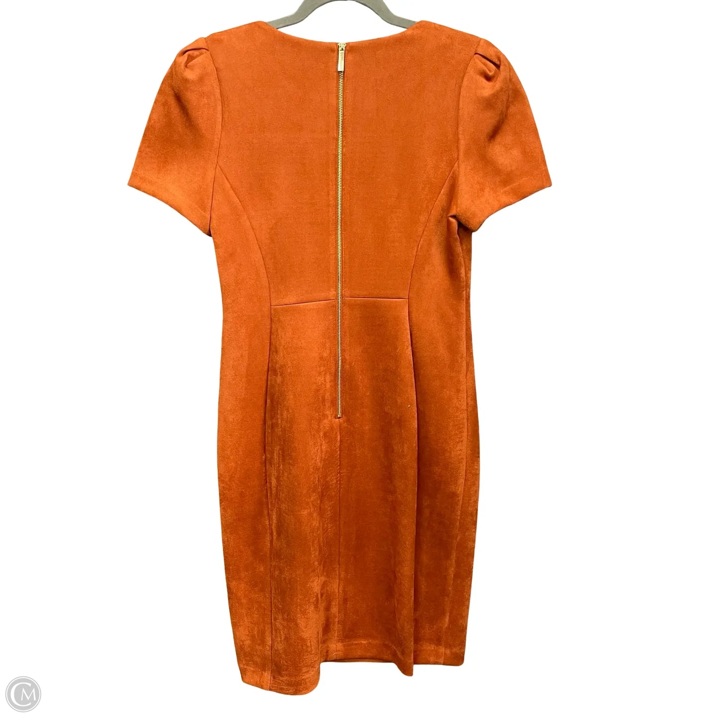 Dress Casual Midi By Calvin Klein In Orange, Size: 10