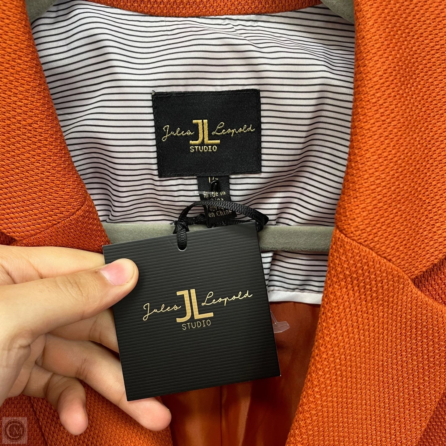 Blazer By Jules & Leopold In Orange, Size: L