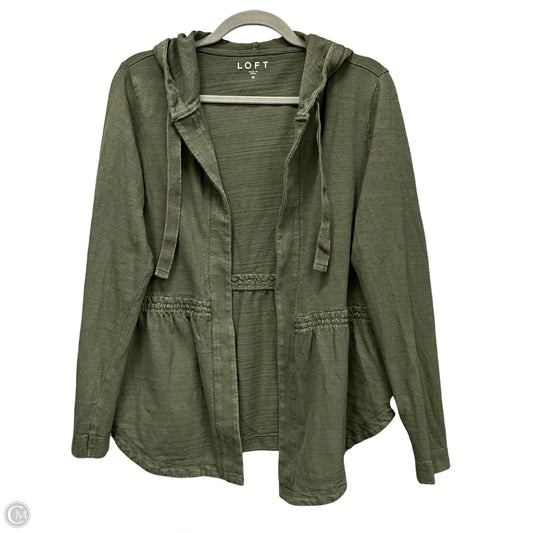 Sweater Cardigan By Loft In Green, Size: M