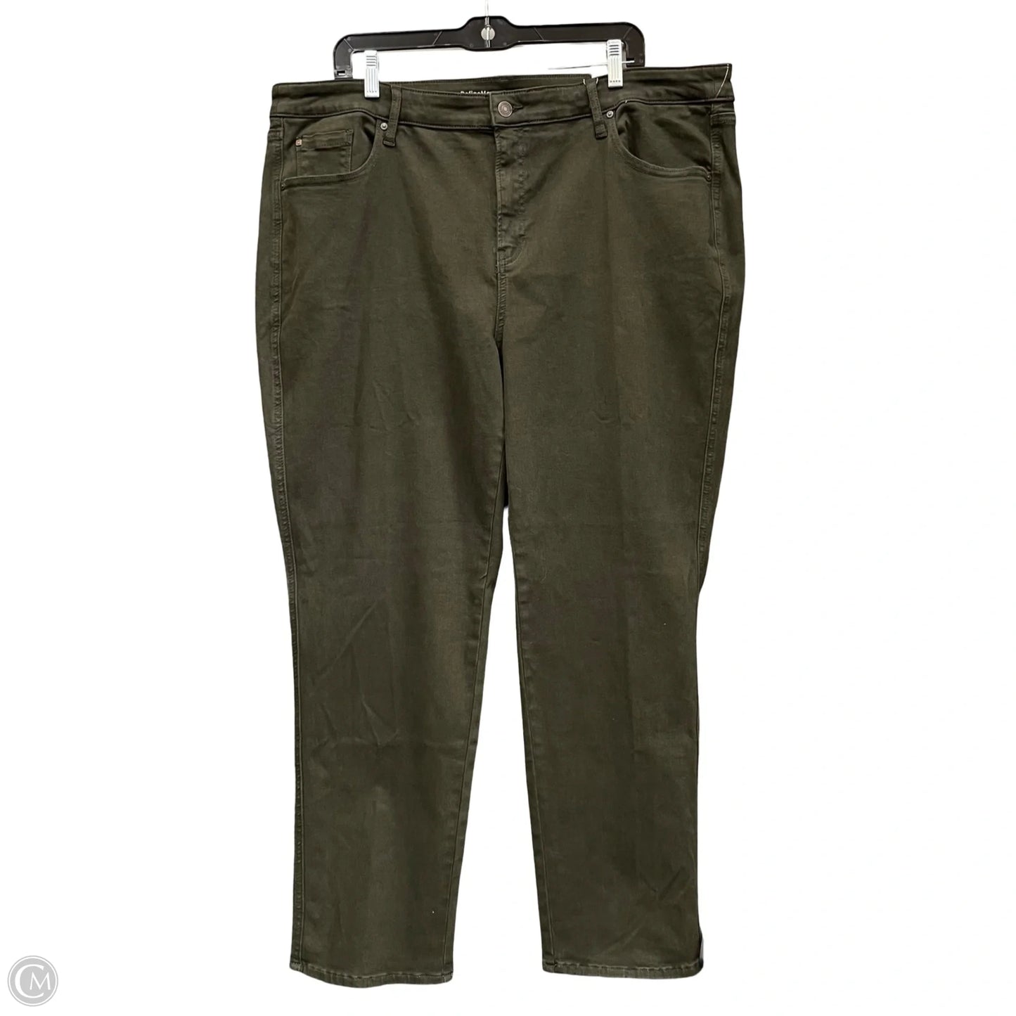 Jeans Straight By Chicos In Green, Size: 20