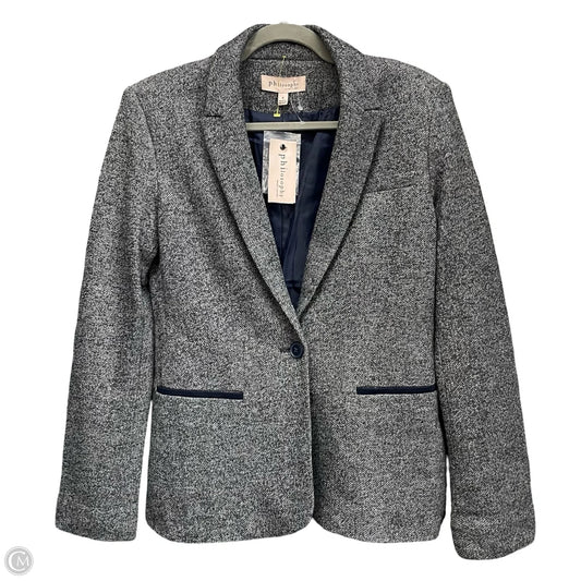 Blazer By Philosophy In Blue & Grey, Size: 6
