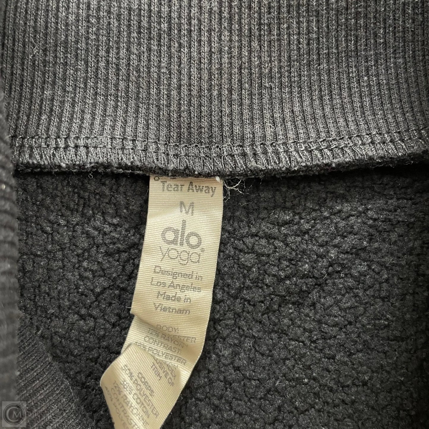 Athletic Sweatshirt Collar By Alo In Black, Size: M