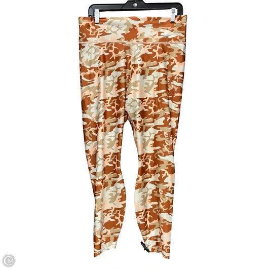Athletic Leggings By Nike Apparel In Orange, Size: Xl
