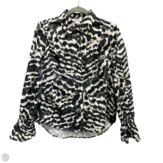 Top Long Sleeve By White House Black Market In Black & White, Size: S