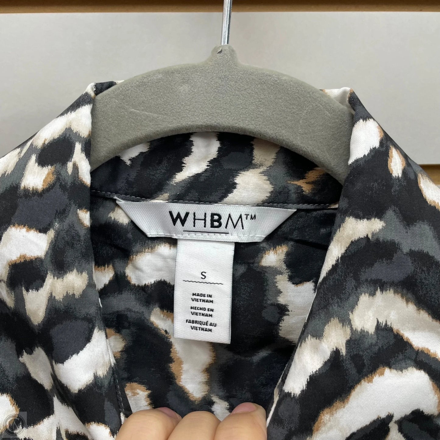 Top Long Sleeve By White House Black Market In Black & White, Size: S