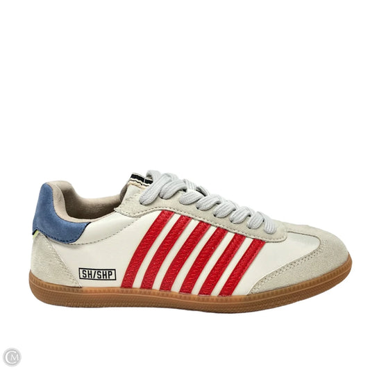 Shoes Sneakers By Shu Shop In Cream & Red, Size: 6