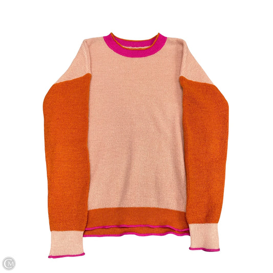 Sweater By Fate In Orange & Pink, Size: S