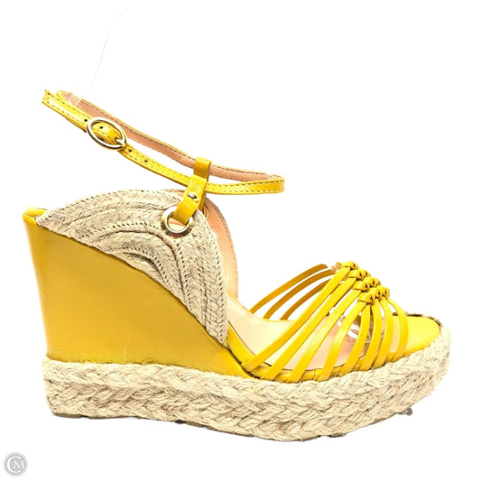 Sandals Heels Wedge By Cmc In Yellow, Size: 6