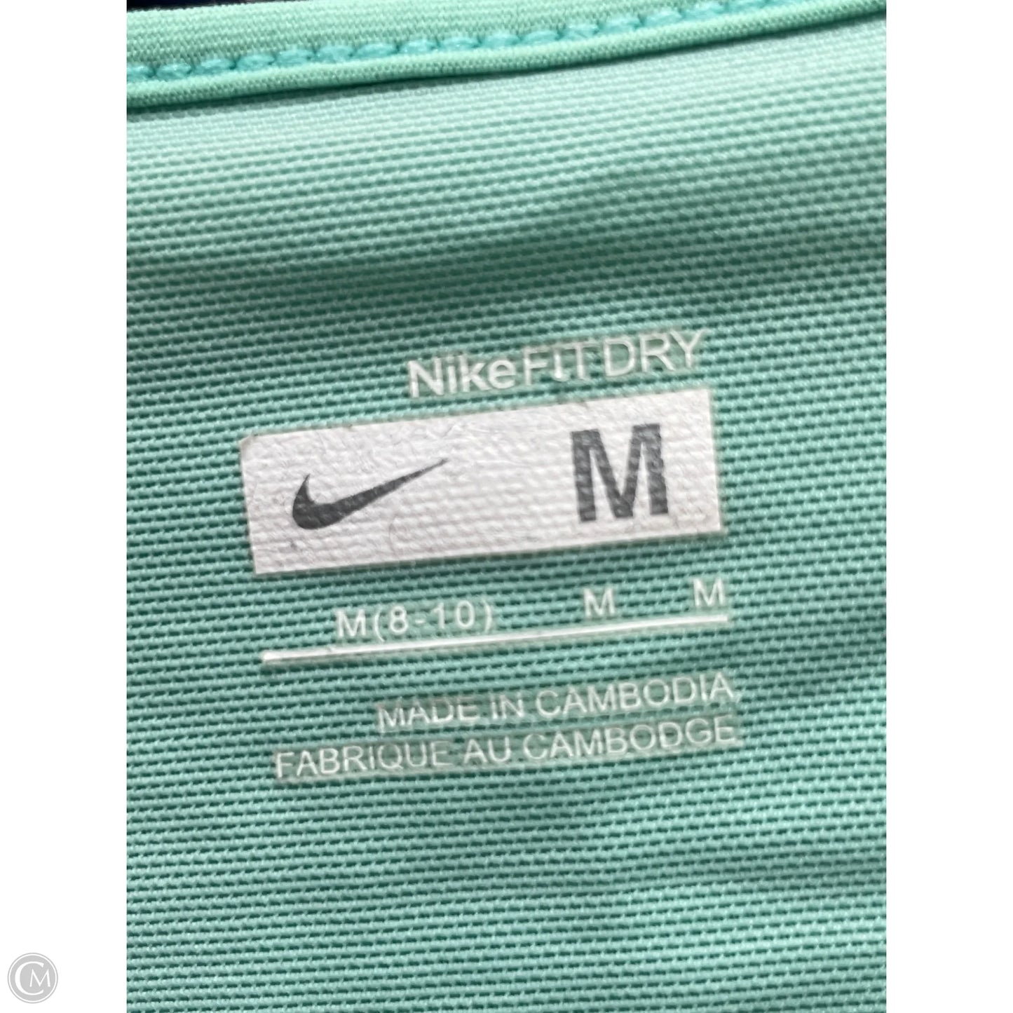 Athletic Dress By Nike Apparel In Green, Size: M