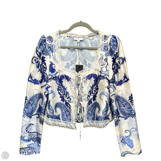 Top Long Sleeve By Giani Bernini In Blue & White, Size: S