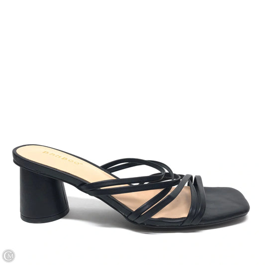 Sandals Heels Block By Bamboo In Black, Size: 8