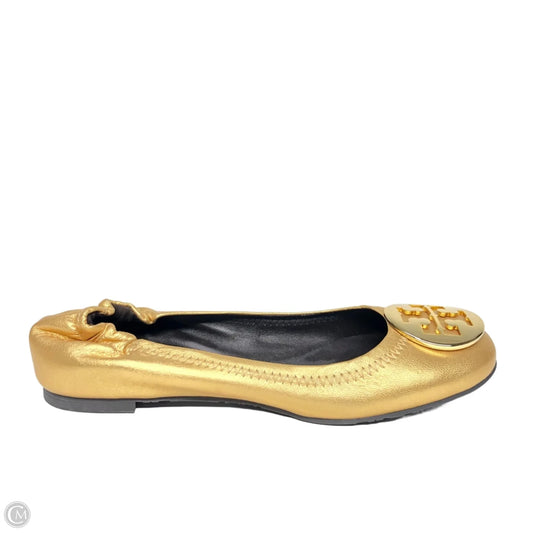 Shoes Designer By Tory Burch In Gold, Size: 5