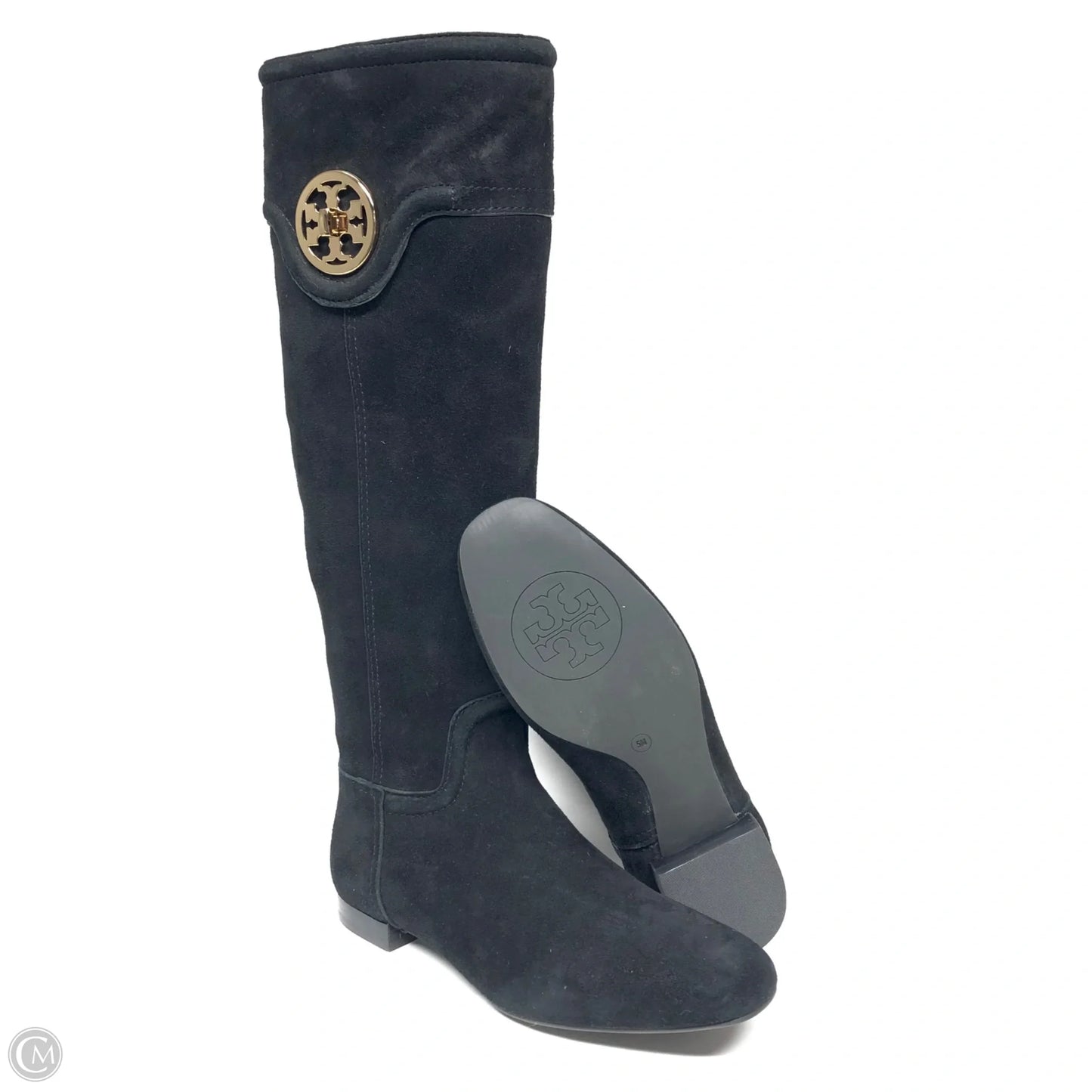 Boots Designer By Tory Burch In Black, Size: 5