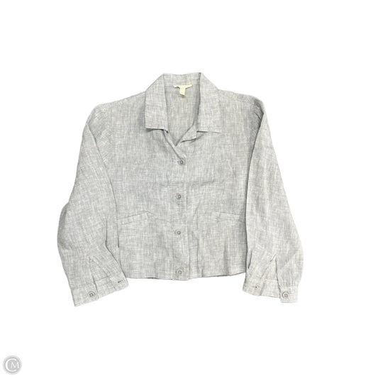 Top Long Sleeve By Eileen Fisher In Blue, Size: Xxs