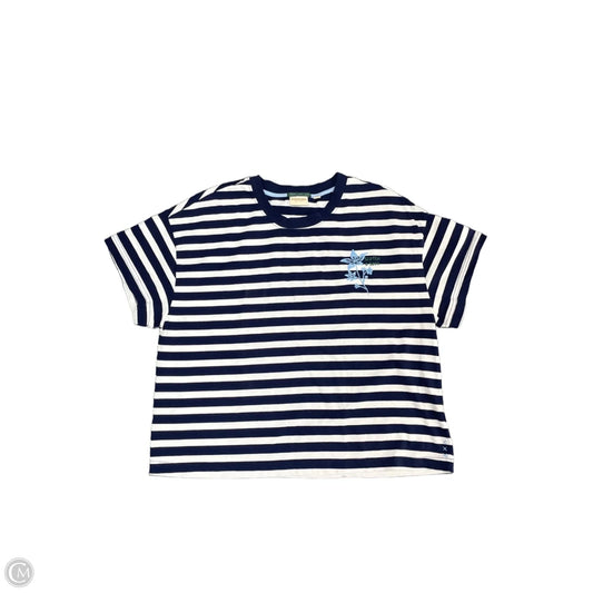 Top Short Sleeve By Scotch & Soda In Blue & White, Size: Xl