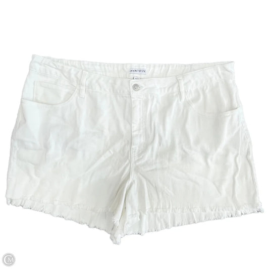 Shorts By Ava & Viv In White Denim, Size: 24