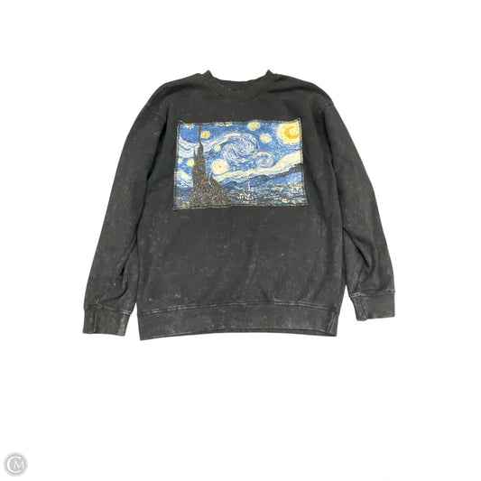 Sweatshirt Crewneck By Clothes Mentor In Black, Size: M