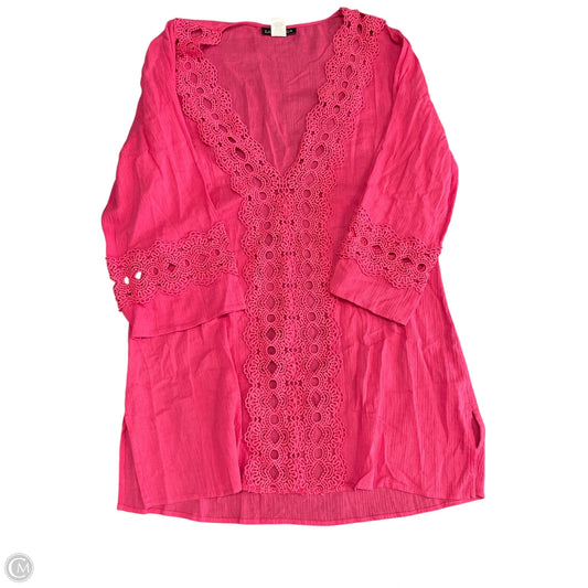 Tunic Long Sleeve By La Blanca In Pink, Size: M