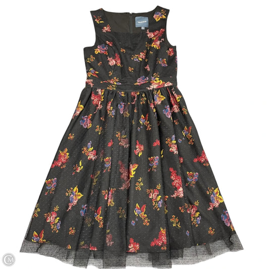 Dress Casual Midi By Modcloth In Black & Red, Size: M