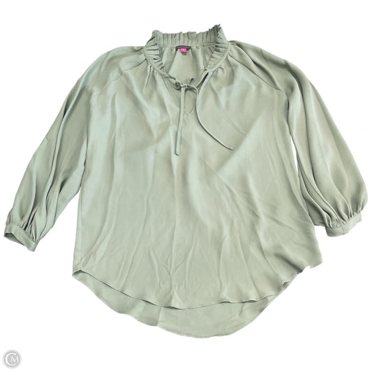 Top Long Sleeve By Vince Camuto In Green, Size: S