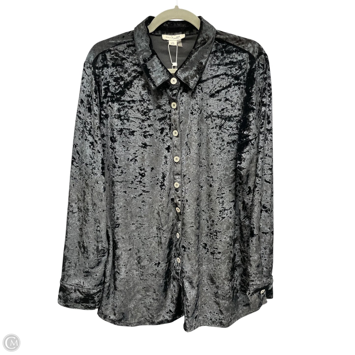 Top Long Sleeve By Simply Noelle In Black, Size: L